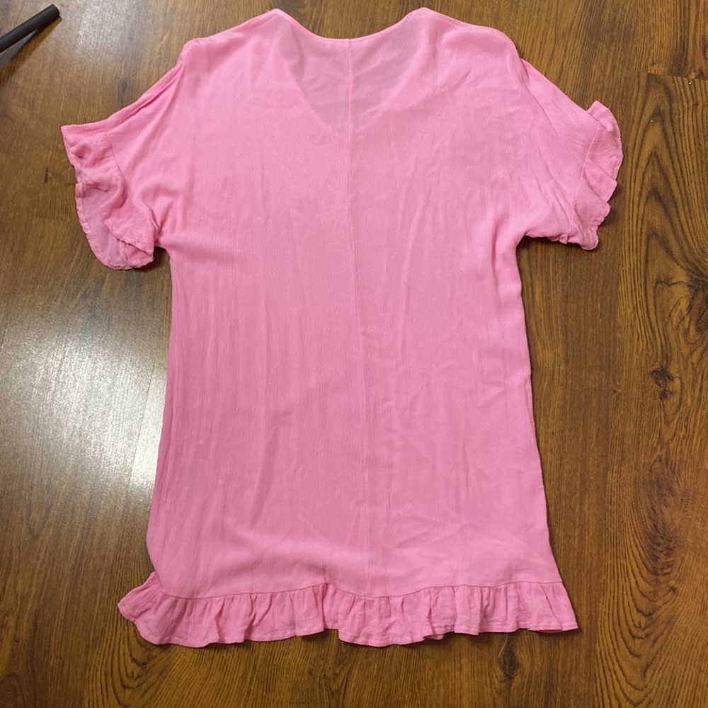 🌹 Pink Ruffle Tunic Dress Top 🌹 - Picture 9 of 9